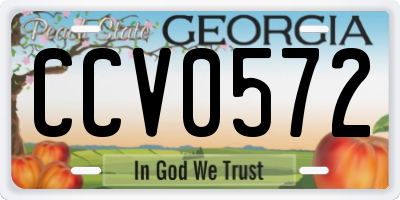 GA license plate CCV0572