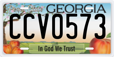 GA license plate CCV0573