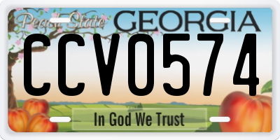GA license plate CCV0574