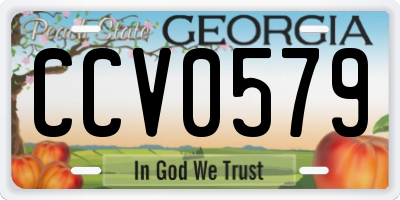 GA license plate CCV0579