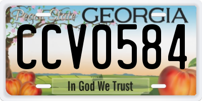 GA license plate CCV0584