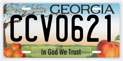 GA license plate CCV0621