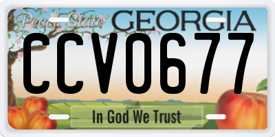 GA license plate CCV0677