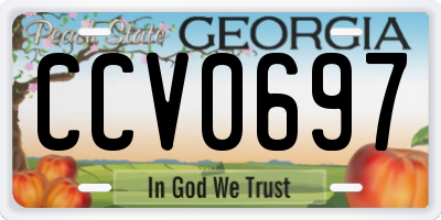 GA license plate CCV0697