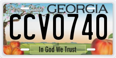 GA license plate CCV0740