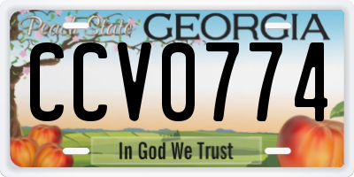 GA license plate CCV0774