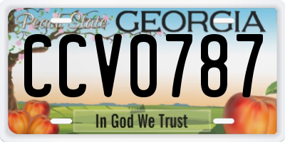 GA license plate CCV0787