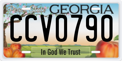 GA license plate CCV0790