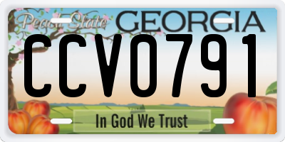 GA license plate CCV0791