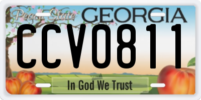 GA license plate CCV0811