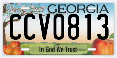 GA license plate CCV0813