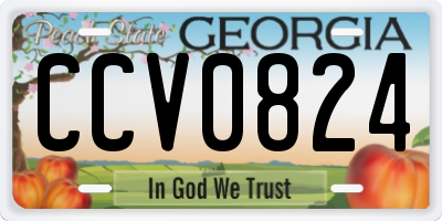 GA license plate CCV0824