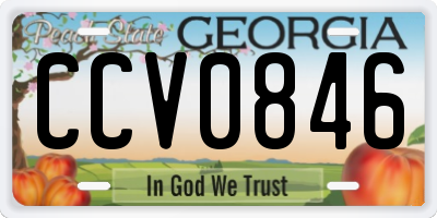 GA license plate CCV0846