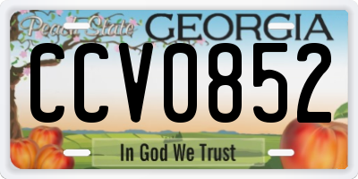 GA license plate CCV0852