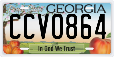 GA license plate CCV0864