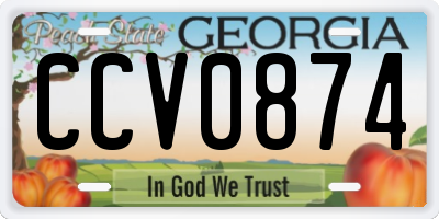 GA license plate CCV0874