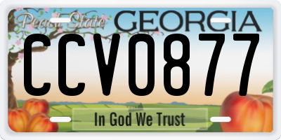 GA license plate CCV0877