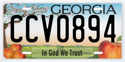 GA license plate CCV0894