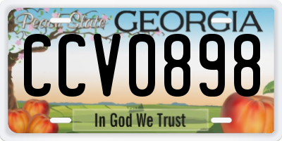 GA license plate CCV0898