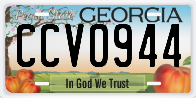 GA license plate CCV0944