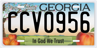 GA license plate CCV0956