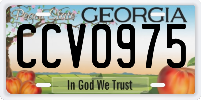 GA license plate CCV0975