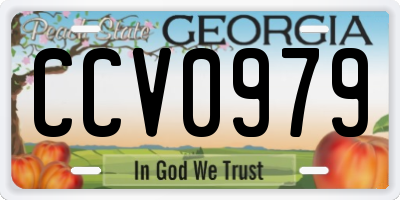 GA license plate CCV0979