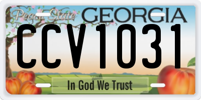 GA license plate CCV1031