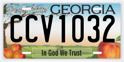 GA license plate CCV1032