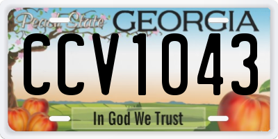 GA license plate CCV1043