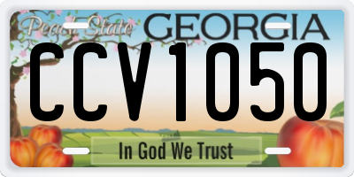 GA license plate CCV1050