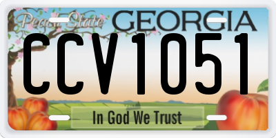 GA license plate CCV1051