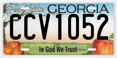 GA license plate CCV1052