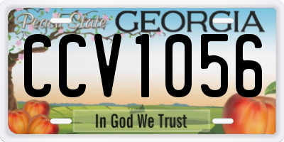 GA license plate CCV1056