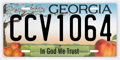 GA license plate CCV1064