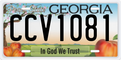 GA license plate CCV1081