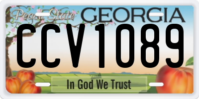 GA license plate CCV1089