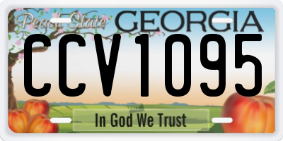GA license plate CCV1095
