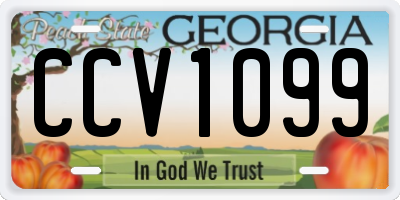 GA license plate CCV1099