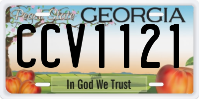 GA license plate CCV1121