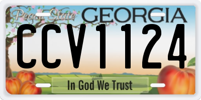 GA license plate CCV1124