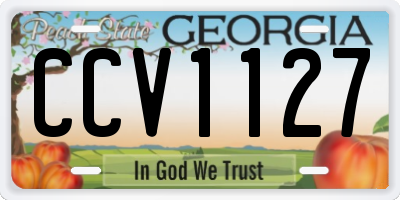 GA license plate CCV1127