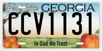 GA license plate CCV1131