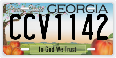 GA license plate CCV1142