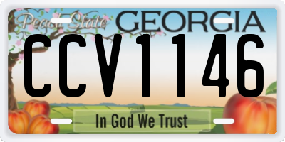 GA license plate CCV1146