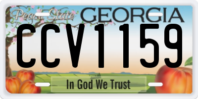 GA license plate CCV1159
