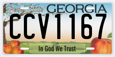 GA license plate CCV1167