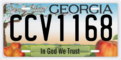 GA license plate CCV1168