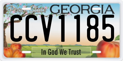 GA license plate CCV1185