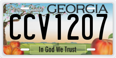 GA license plate CCV1207